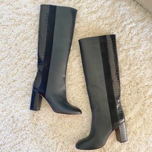 Aquazurra knee high boots